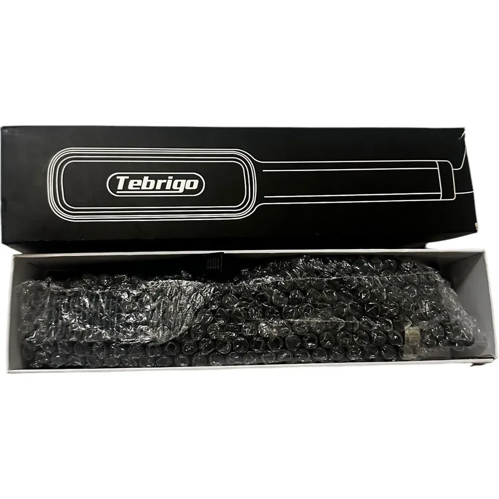 Tebrigo Hair Straightener Brush Heat Styling Tool Corded. Black Pink Open Box